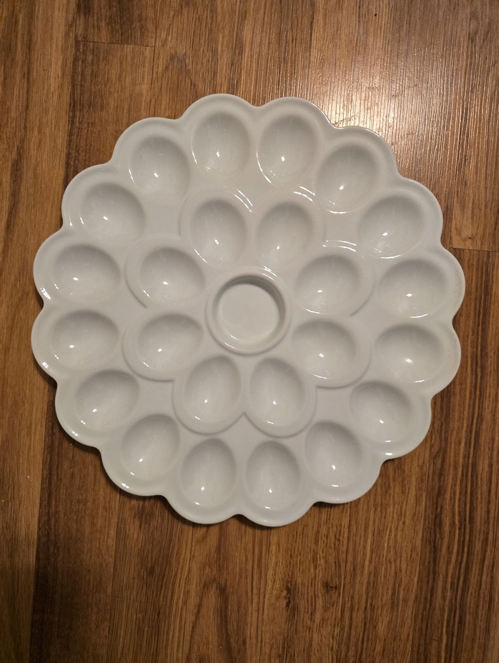 Fitz And Floyd Everyday White Deviled Egg Serving Platter